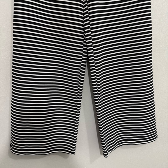Reformation Olina Knit Pant in Black and White Stripe Drawstring Wide Leg Small - Picture 4 of 10